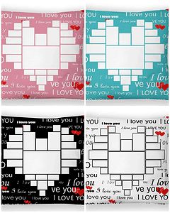 Colored Heart Pillow